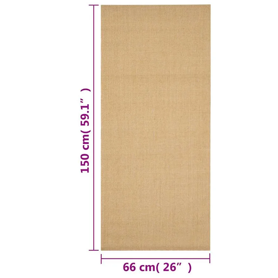 Tapis Sisal naturel 66x150 cm - 7