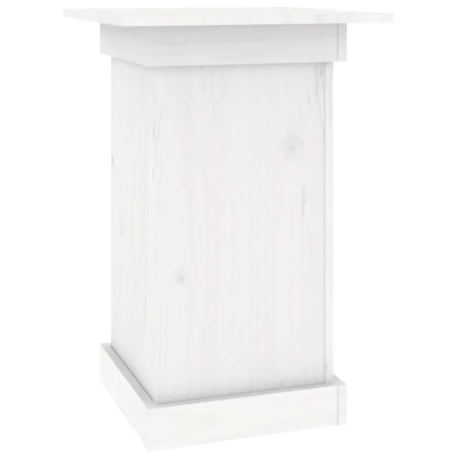 Support à fleurs Blanc 40x40x60 cm Bois de pin solide - 2