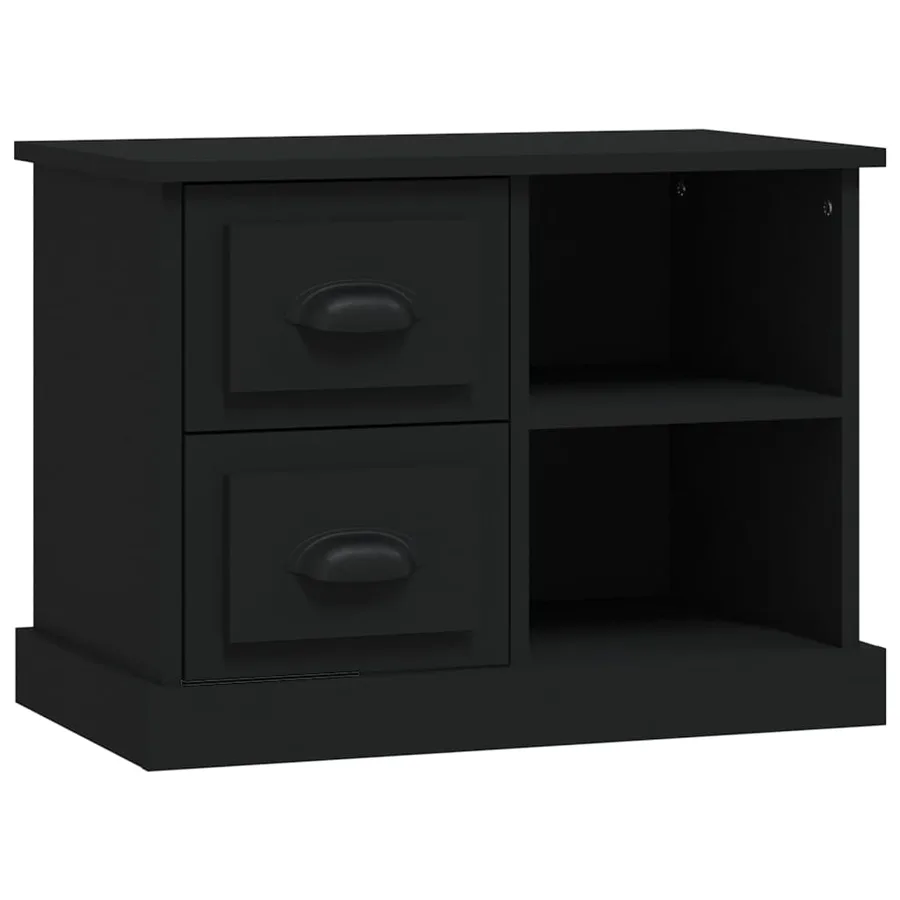 Table de chevet noir 60x35,5x45 cm - 2
