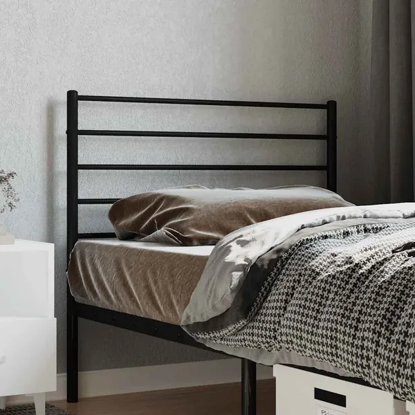 Tête de lit de remplacement métal noir 90 cm