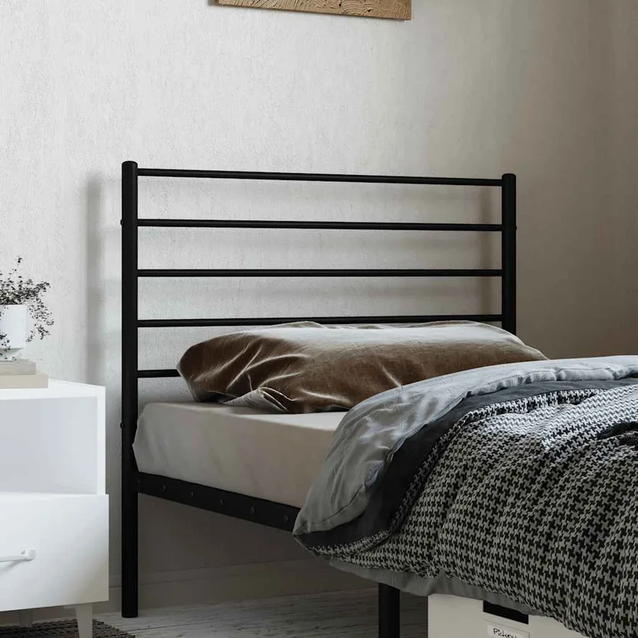 Tête de lit de remplacement métal noir 90 cm - 3