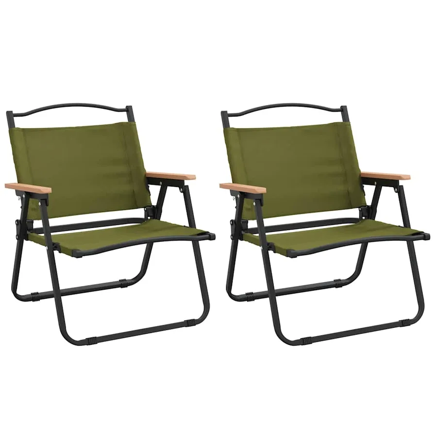 Chaises de camping lot de 2 Vert 54x43x59 cm Tissu Oxford - 2