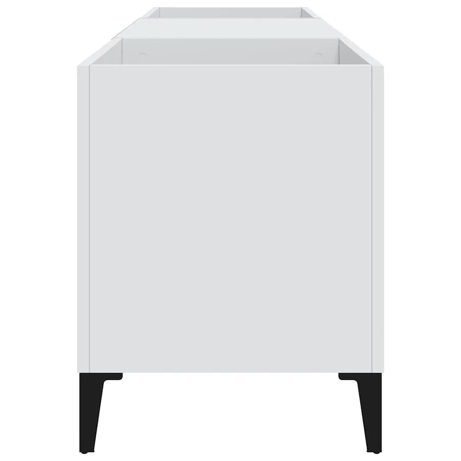 Armoire à disques blanc 121x38x48 cm bois d'ingénierie - 6