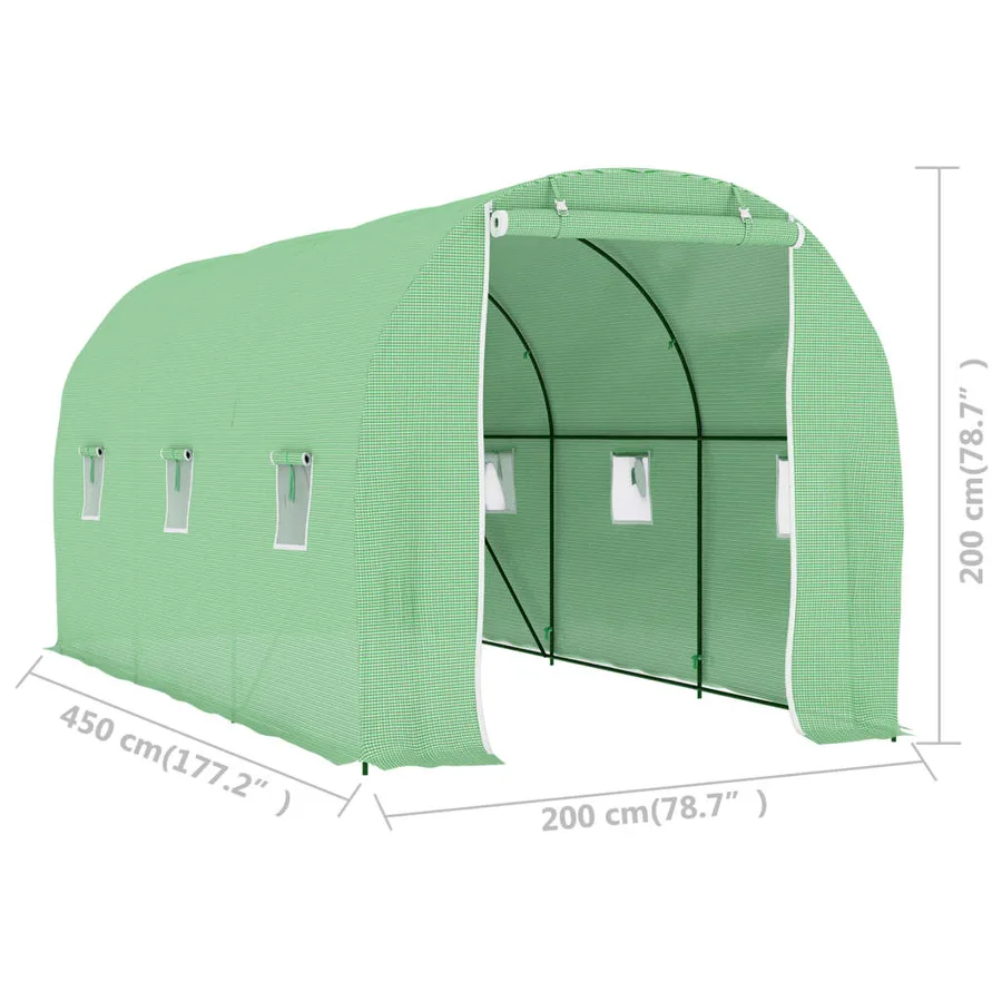 Serre 9 m² 4,5x2x2 m - 11