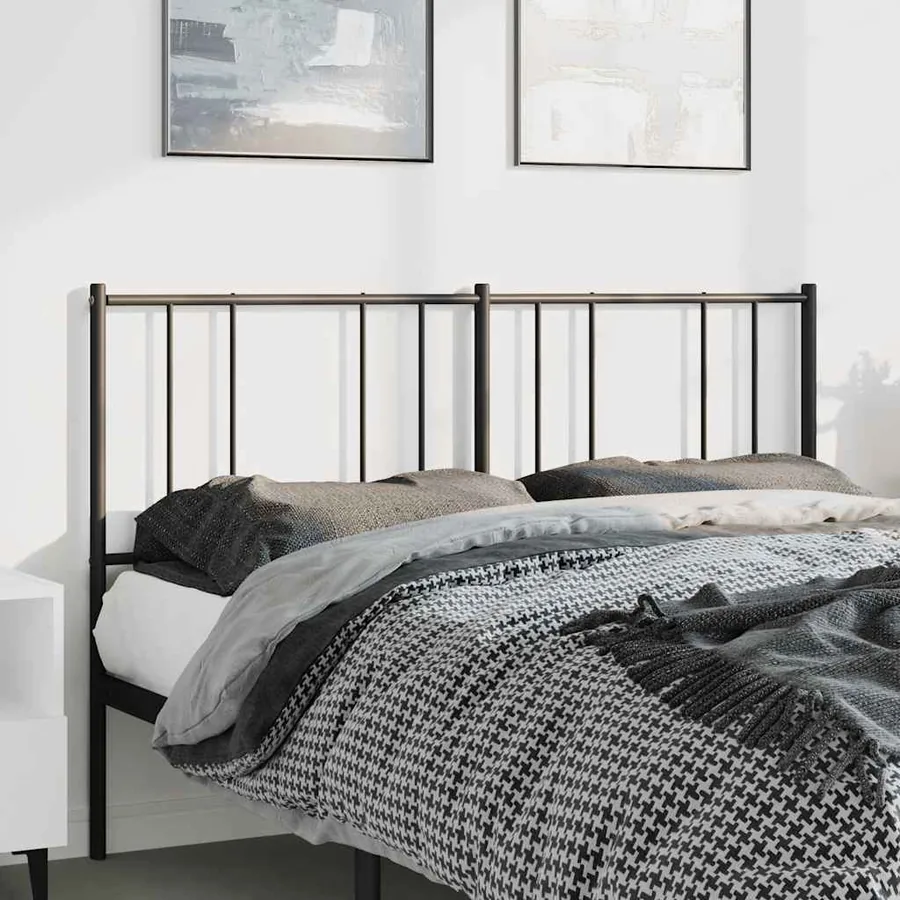 Tête de lit de remplacement métal noir 150 cm