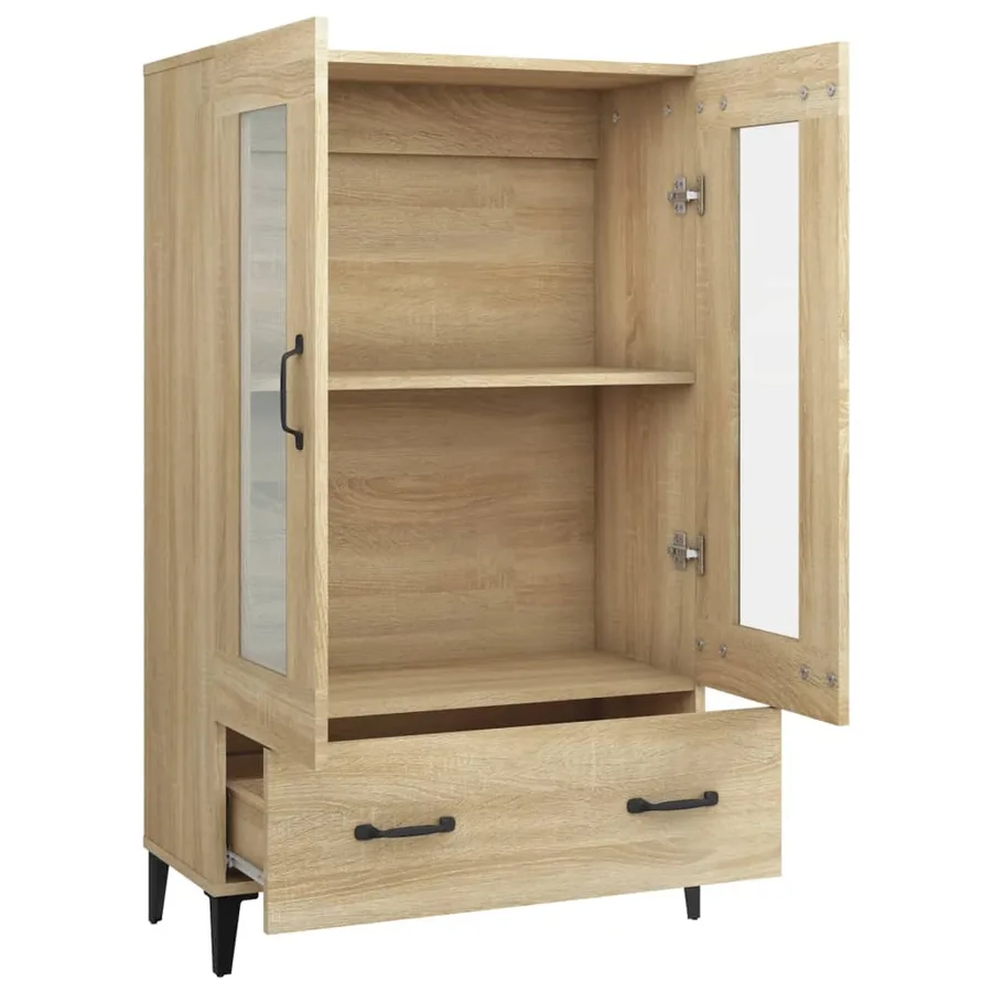 Buffet haut Chêne sonoma 70x31x115 cm Bois d'ingénierie - 5