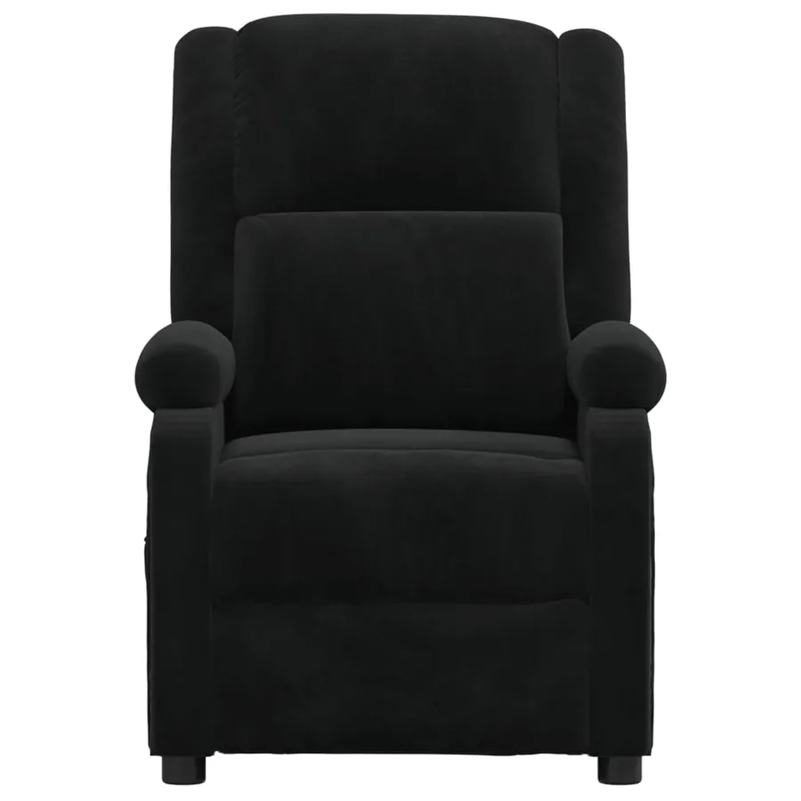 Fauteuil inclinable noir velours - 3