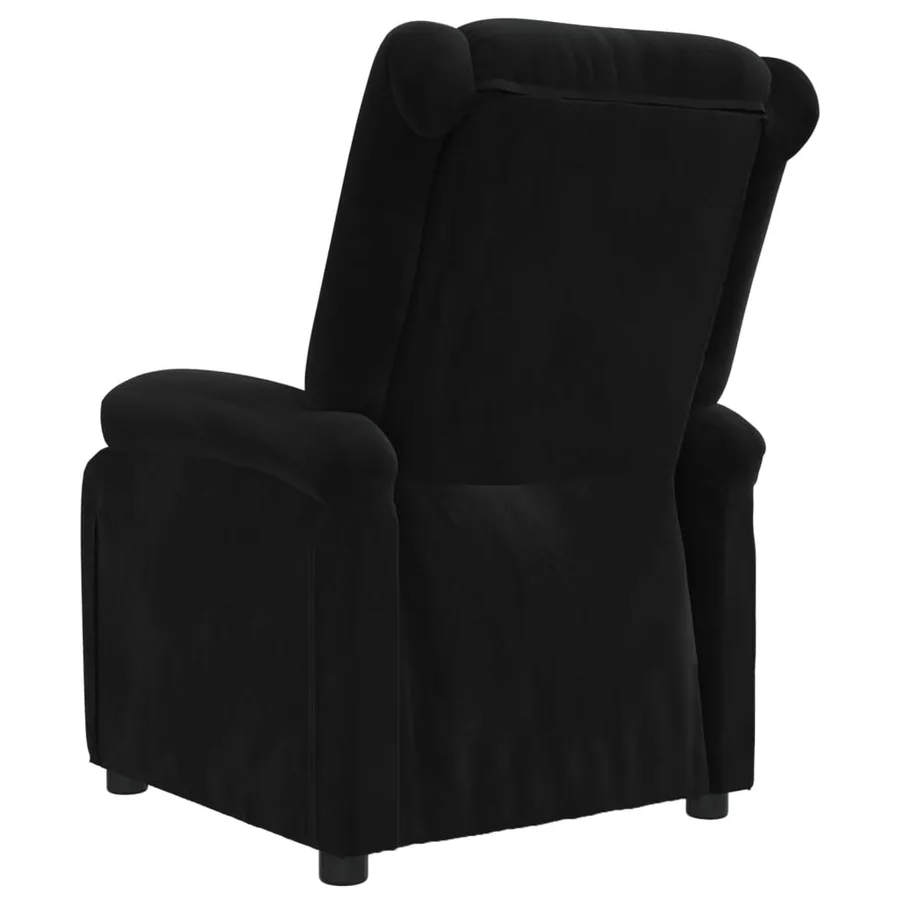 Fauteuil inclinable noir velours - 5