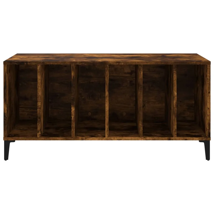 Armoire à disques chêne fumé 100x38x48 cm bois d'ingénierie - 5