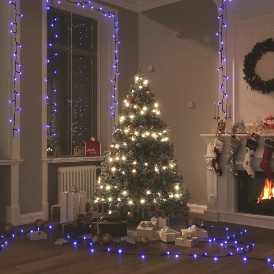 Guirlande LED avec 150 LED Bleu 15 m PVC