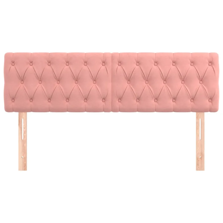 Têtes de lit Rose 160x7x78/88 cm Velours - 3