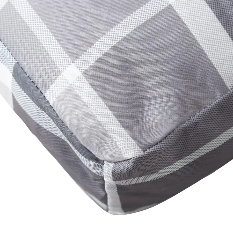 Coussins de palette lot de 2 motif à carreaux gris tissu - 7
