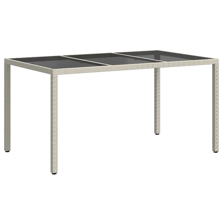Table de Jardin Blanc 150 x 90 x 75 cm polyrotin - 5
