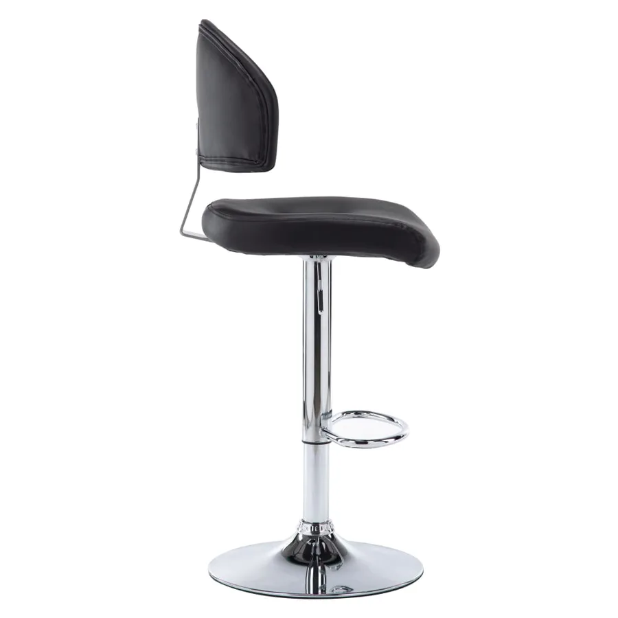 Tabouret de bar Noir Similicuir - 3