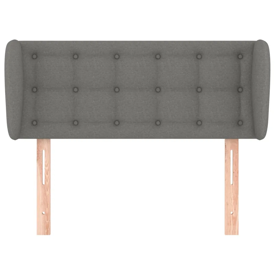 Tête de lit avec oreilles Gris foncé 83x23x78/88 cm Tissu - 3