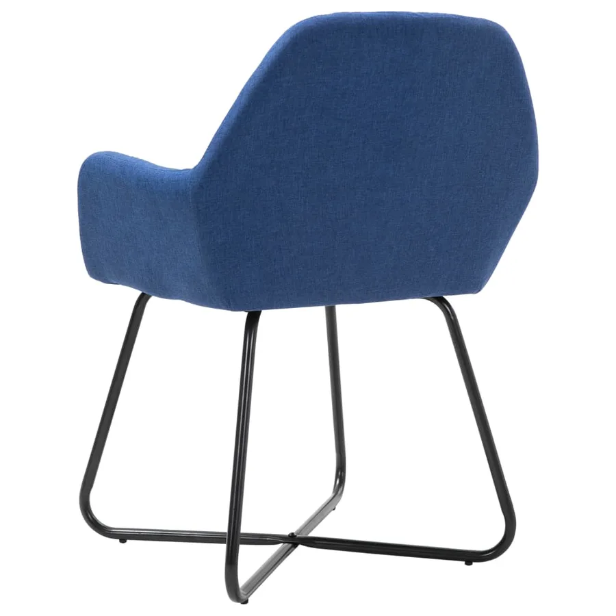 Chaises à manger lot de 2 bleu tissu - 5