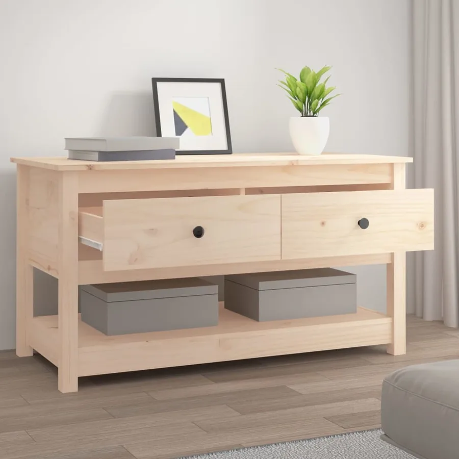 Table basse 102x49x55 cm Bois massif de pin - 6