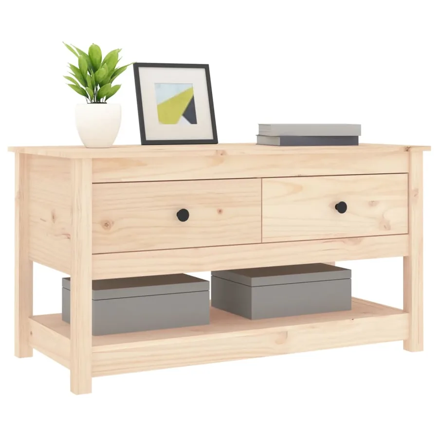 Table basse 102x49x55 cm Bois massif de pin - 7