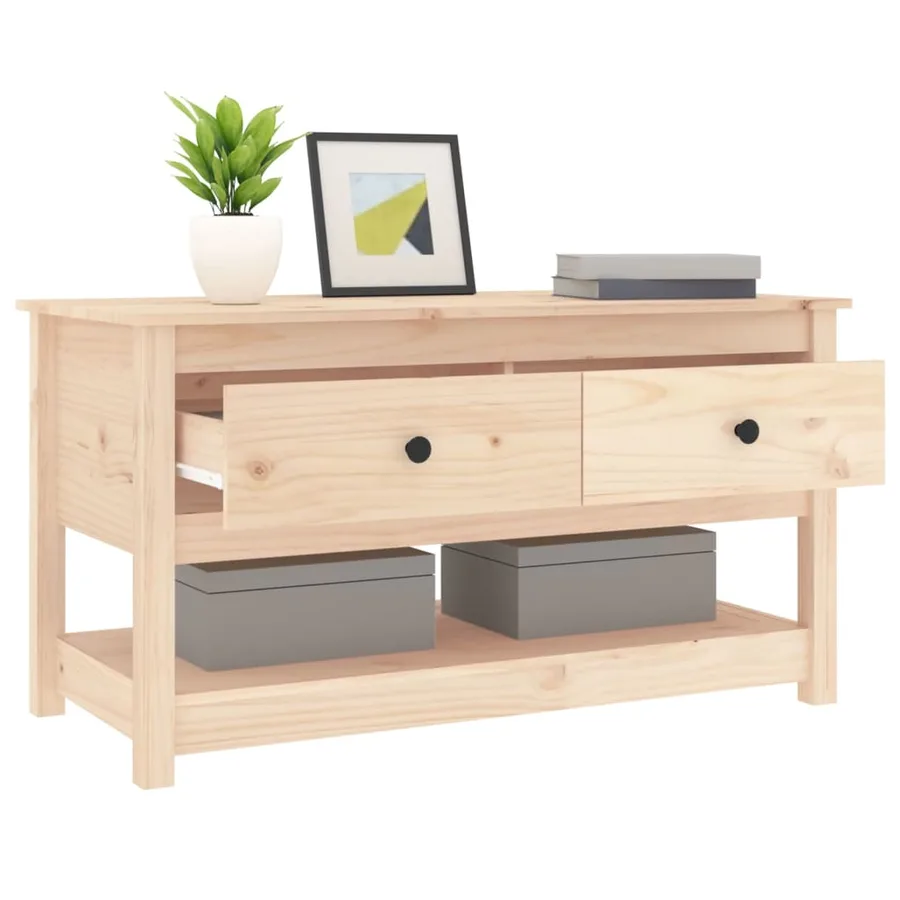 Table basse 102x49x55 cm Bois massif de pin - 8