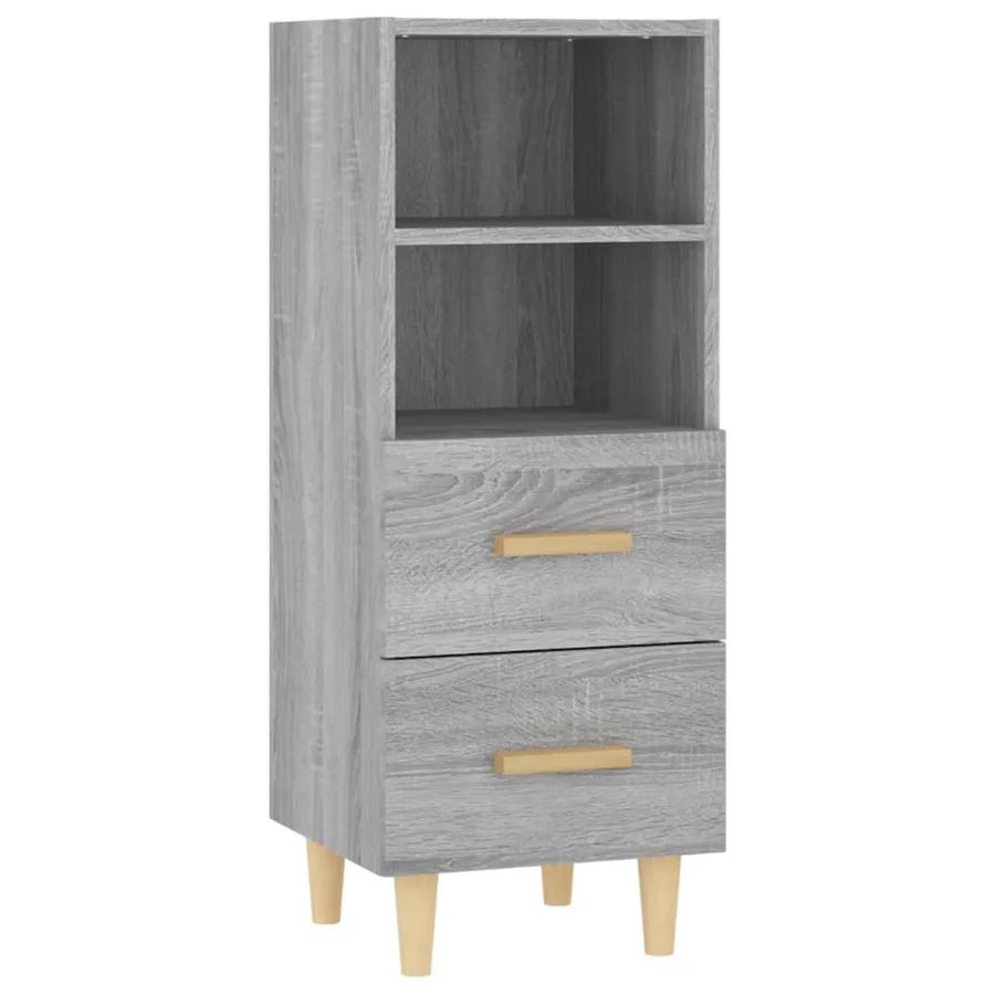 Buffet Sonoma gris 34,5x34x90 cm Bois d'ingénierie - 2
