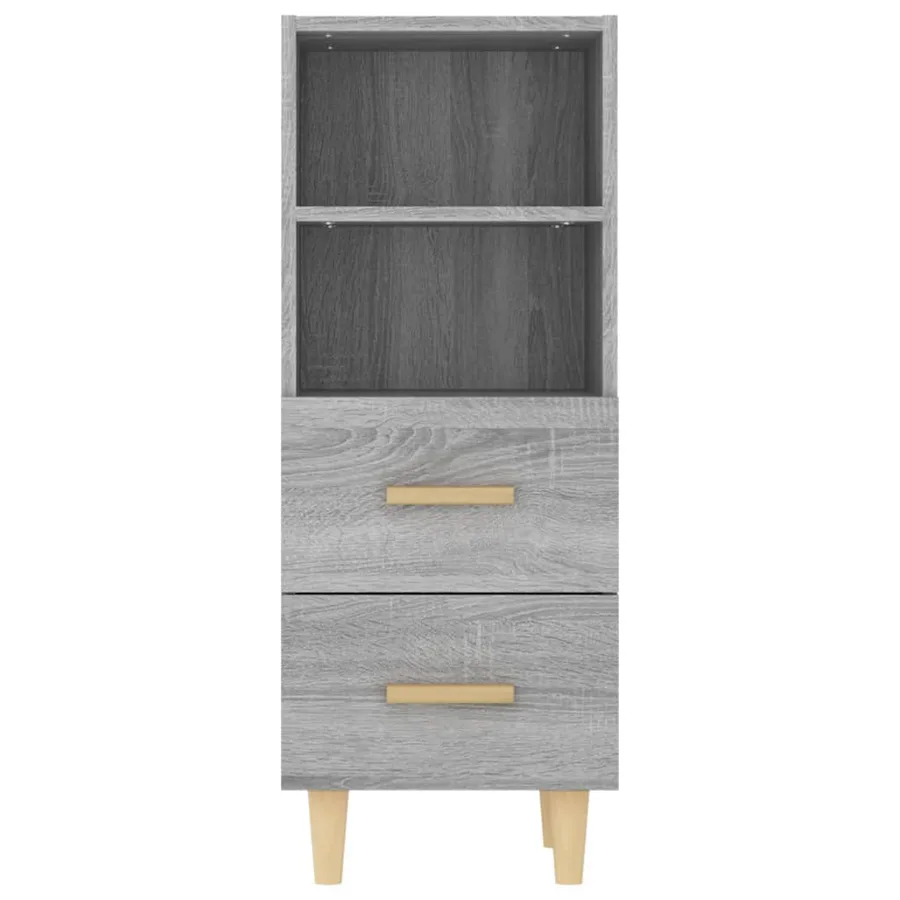 Buffet Sonoma gris 34,5x34x90 cm Bois d'ingénierie - 6