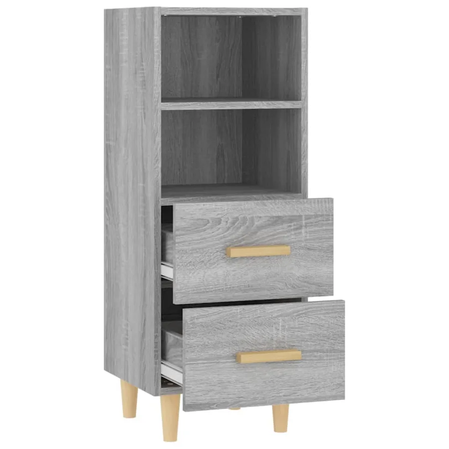 Buffet Sonoma gris 34,5x34x90 cm Bois d'ingénierie - 7