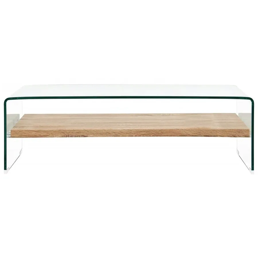 Table basse Clair 98x45x31 cm Verre trempé - 2