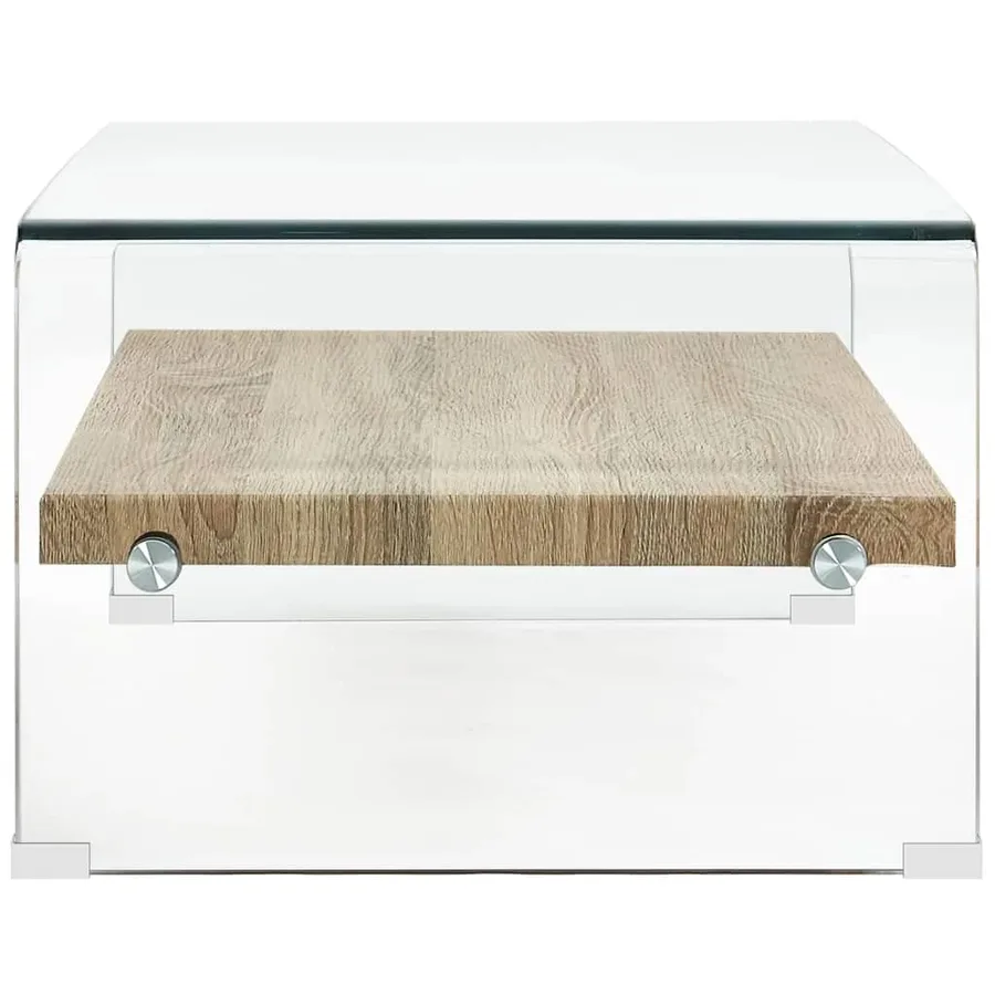 Table basse Clair 98x45x31 cm Verre trempé - 3