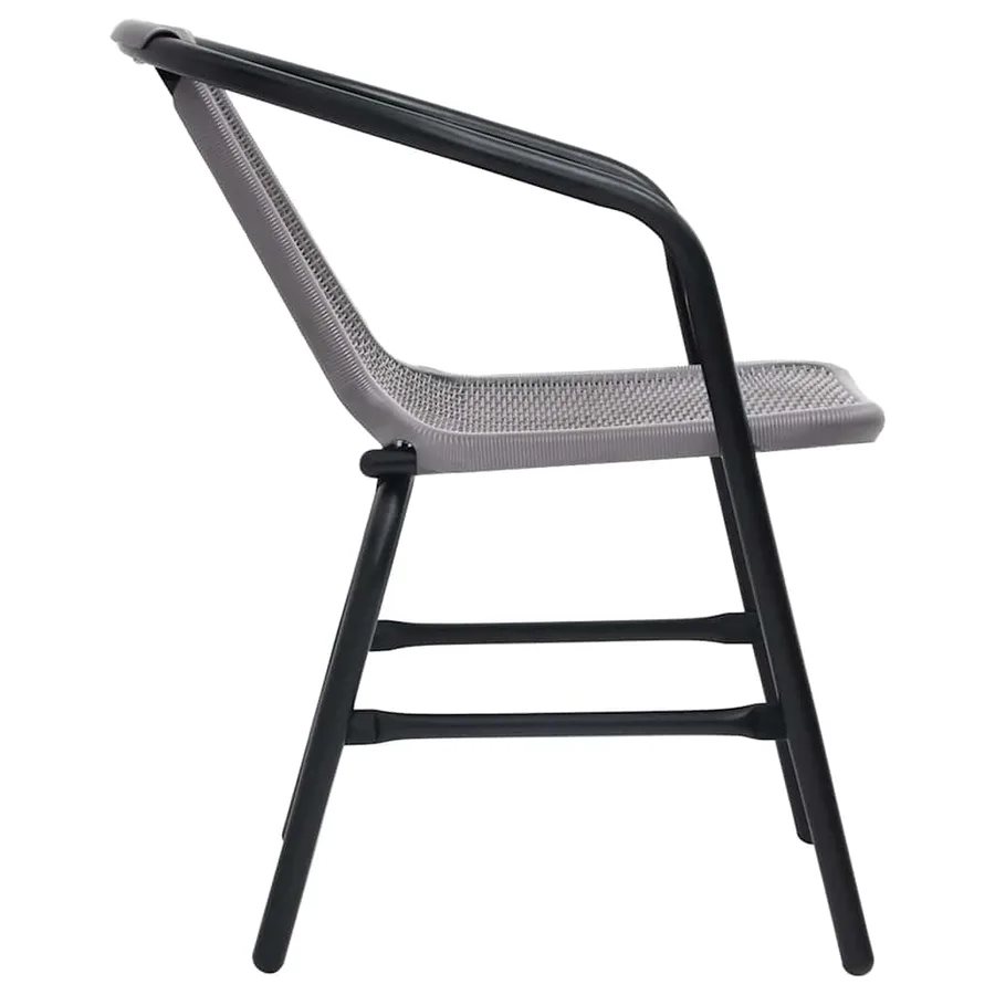 Chaises de jardin lot de 6 Rotin plastique et acier 110 kg - 4