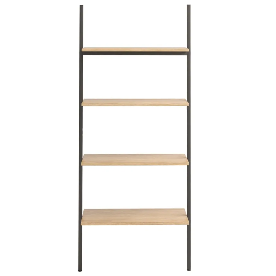 Étagère inclinée à 4 niveaux Marron clair et noir 64x34x150,5cm - 3