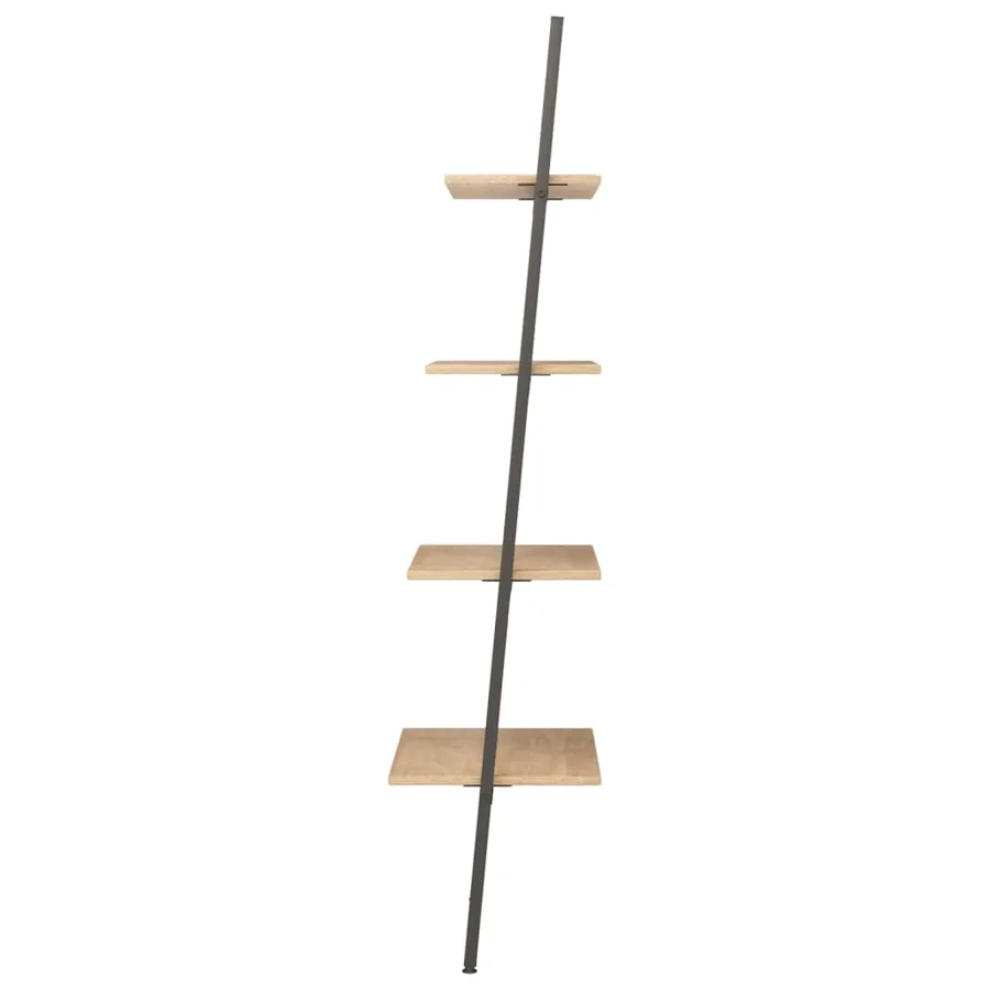 Étagère inclinée à 4 niveaux Marron clair et noir 64x34x150,5cm - 4