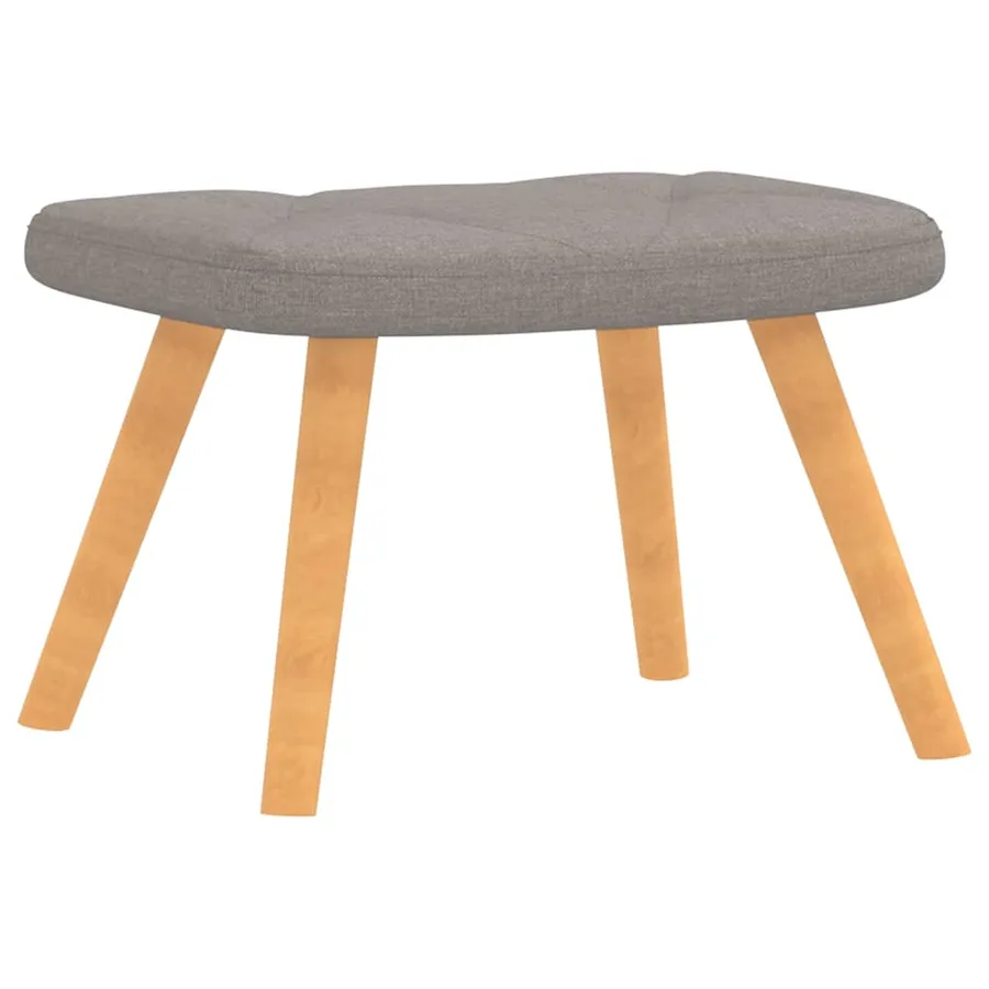Chaise de relaxation avec tabouret Taupe Tissu - 6