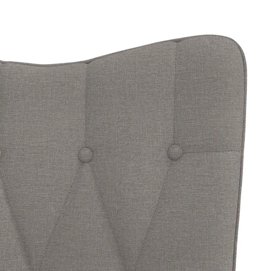 Chaise de relaxation avec tabouret Taupe Tissu - 9