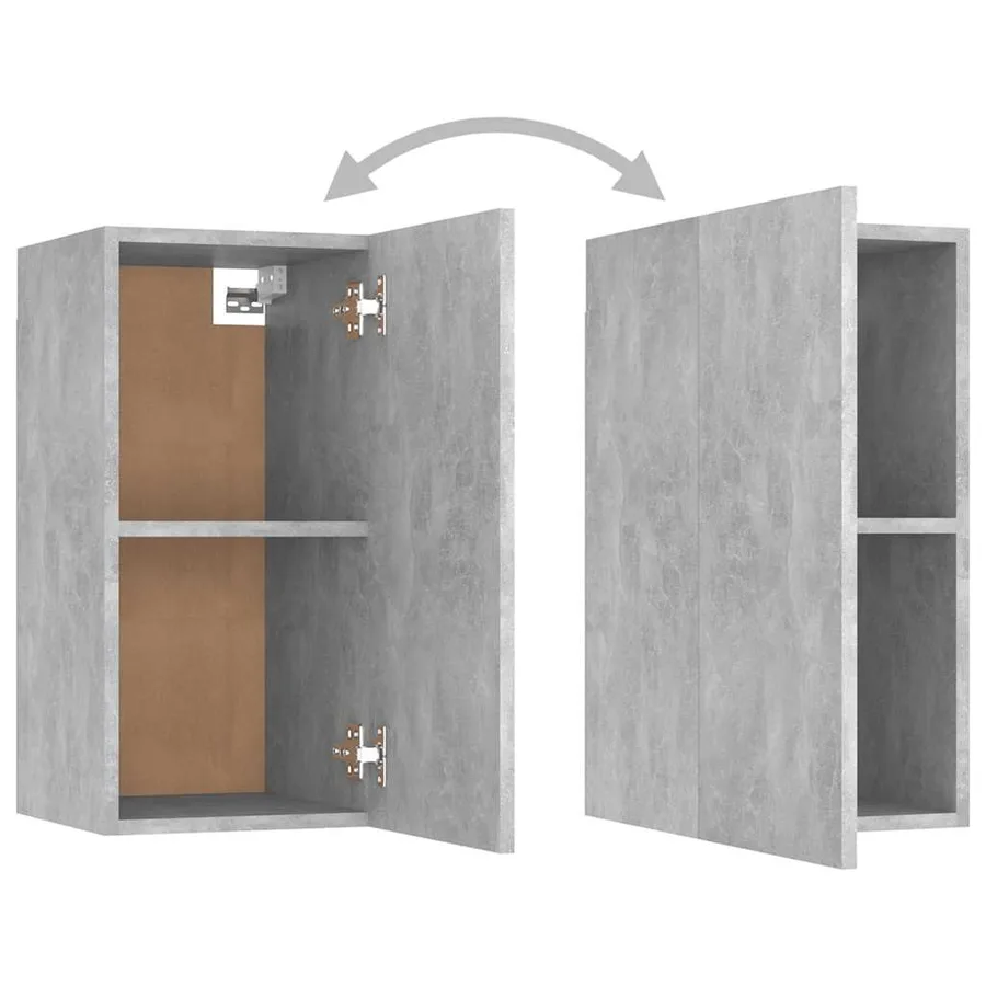 Ensemble de meubles TV 8 pcs Gris béton Bois d'ingénierie - 9