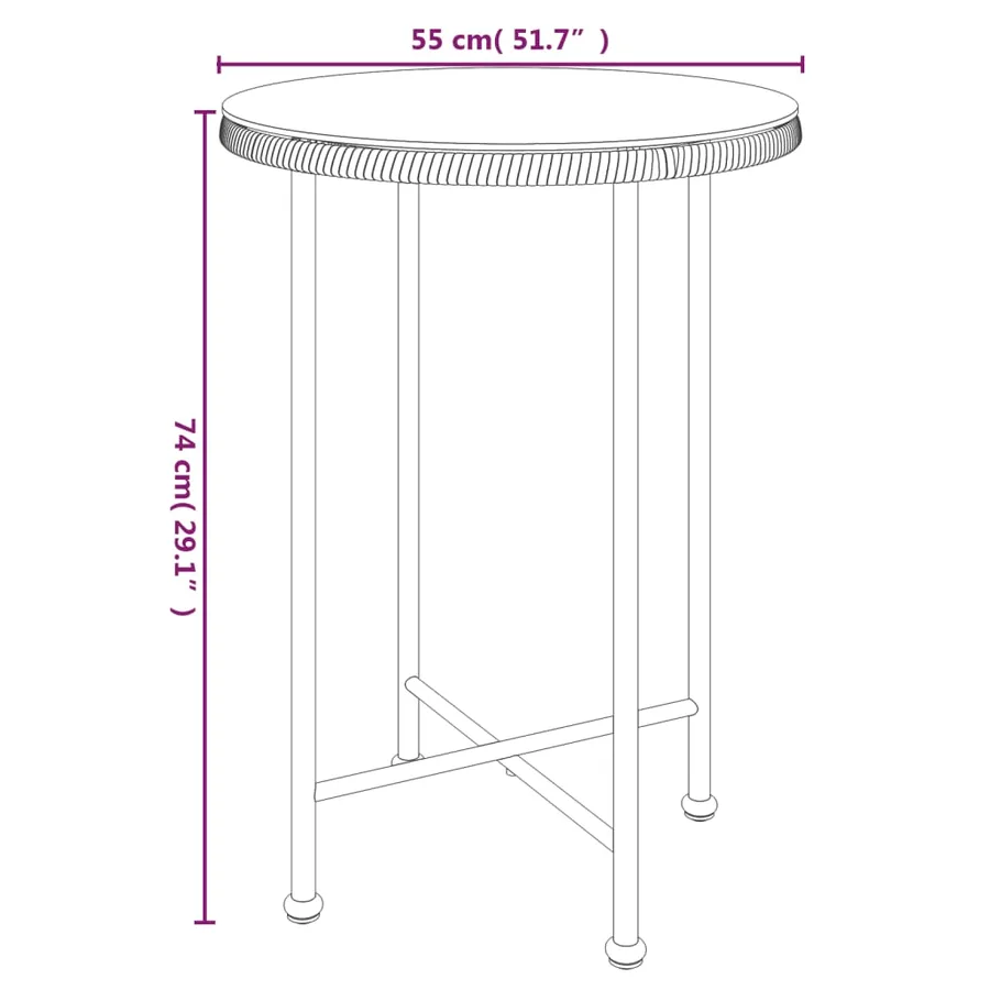 Ensemble à manger de jardin 5 pcs Noir Résine tressée - 11
