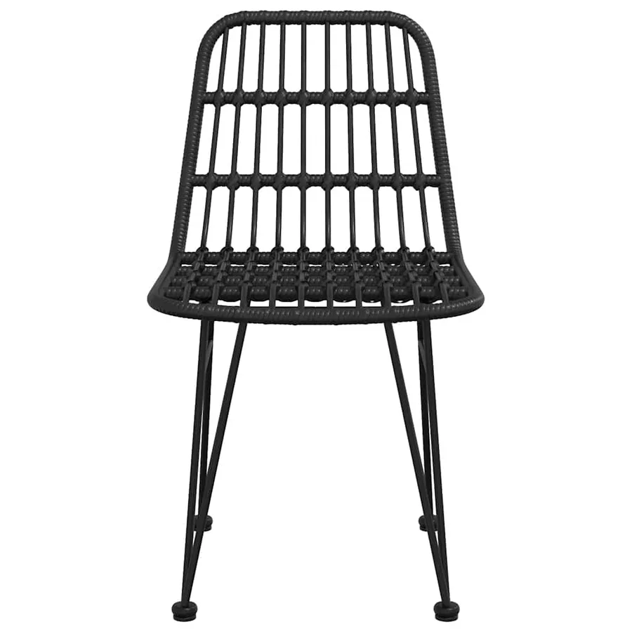 Chaises de jardin lot de 2 Noir 48x62x84 cm Résine tressée - 4