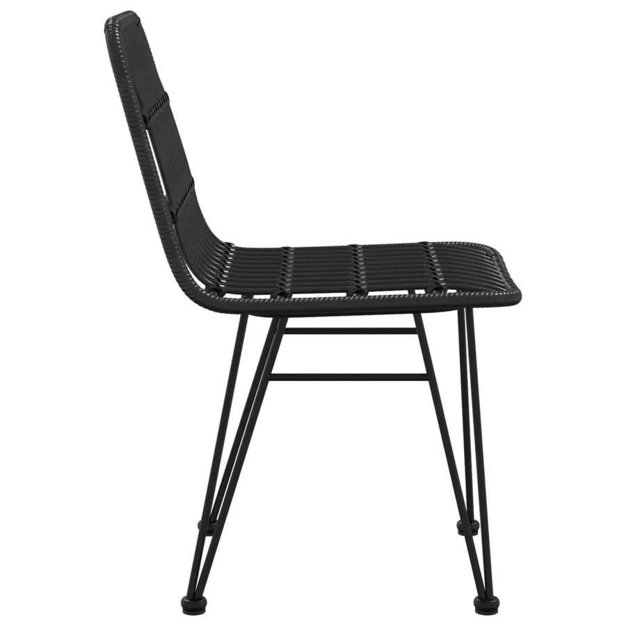 Chaises de jardin lot de 2 Noir 48x62x84 cm Résine tressée - 5