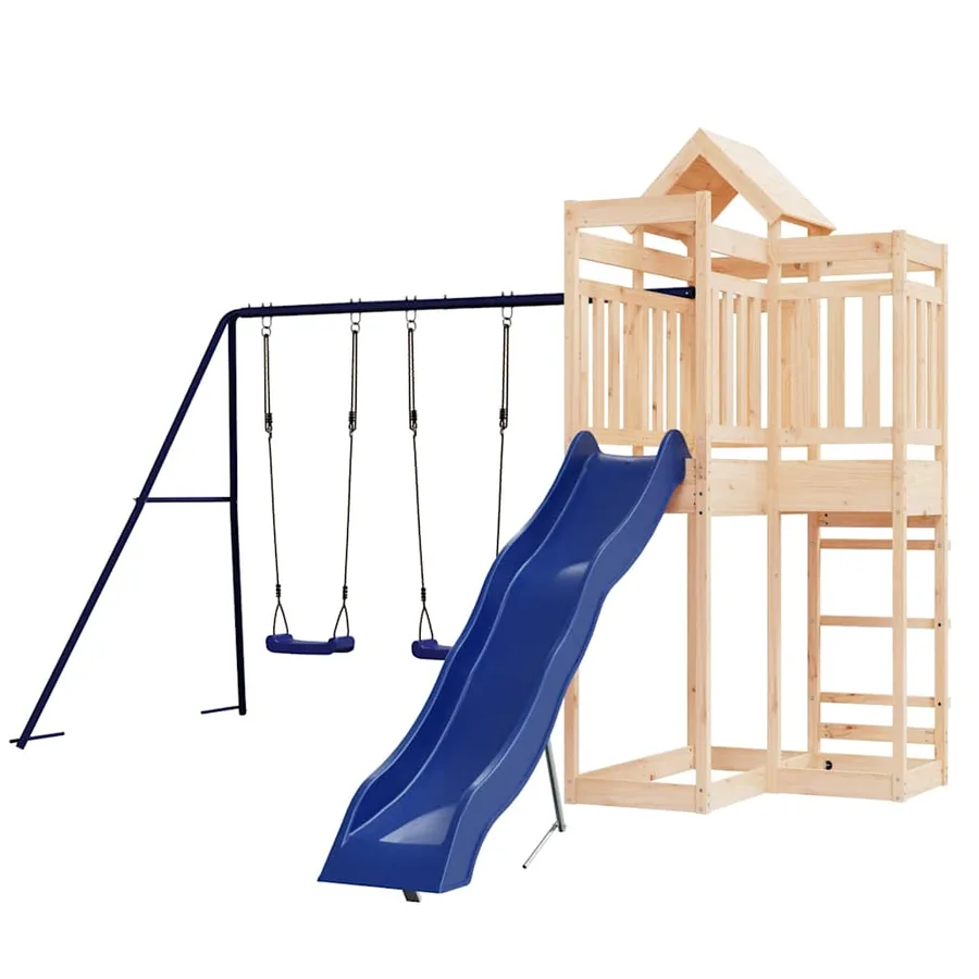 Aire de jeux d'extérieur bois de pin massif - 3