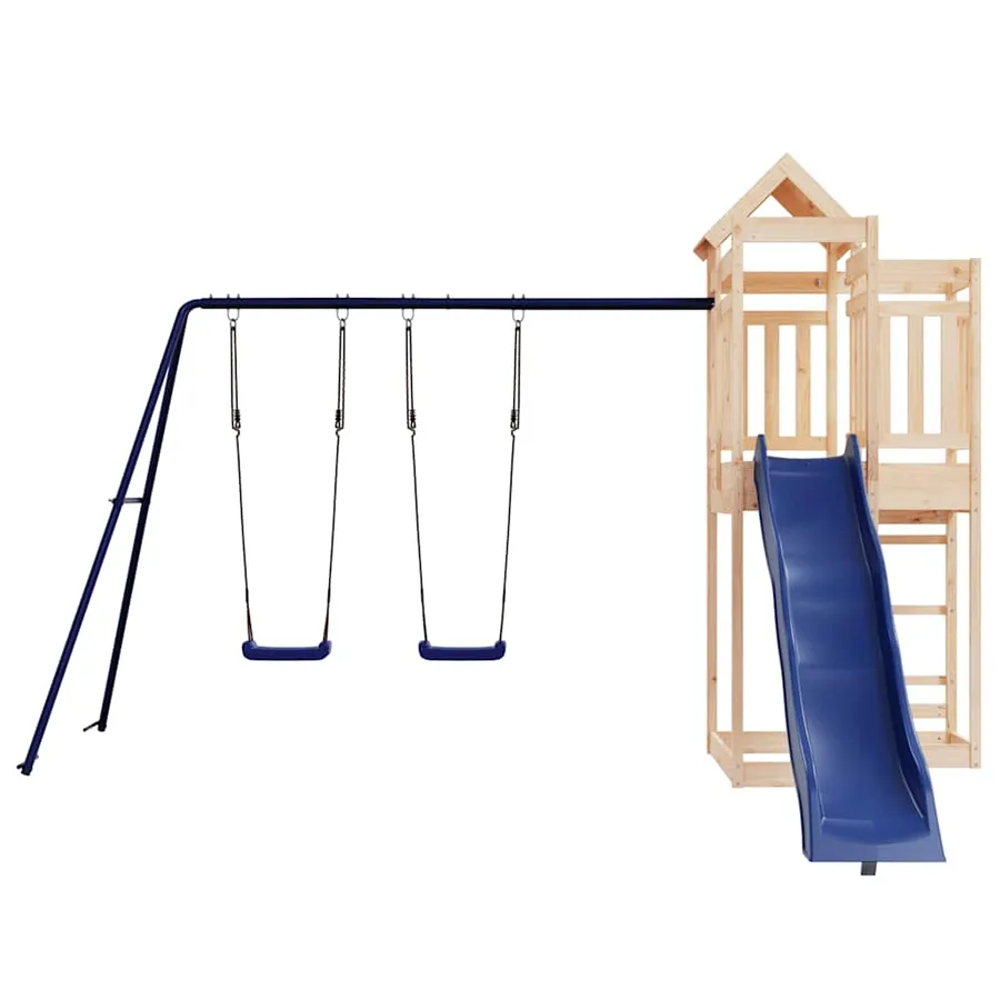 Aire de jeux d'extérieur bois de pin massif - 4