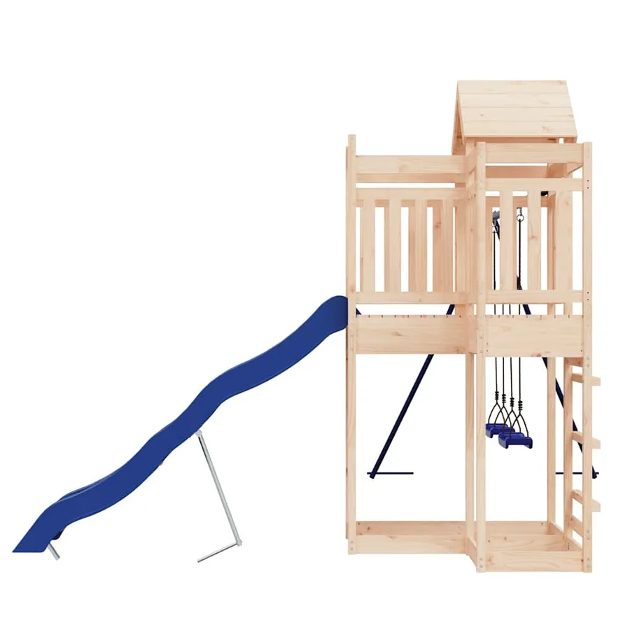 Aire de jeux d'extérieur bois de pin massif - 6