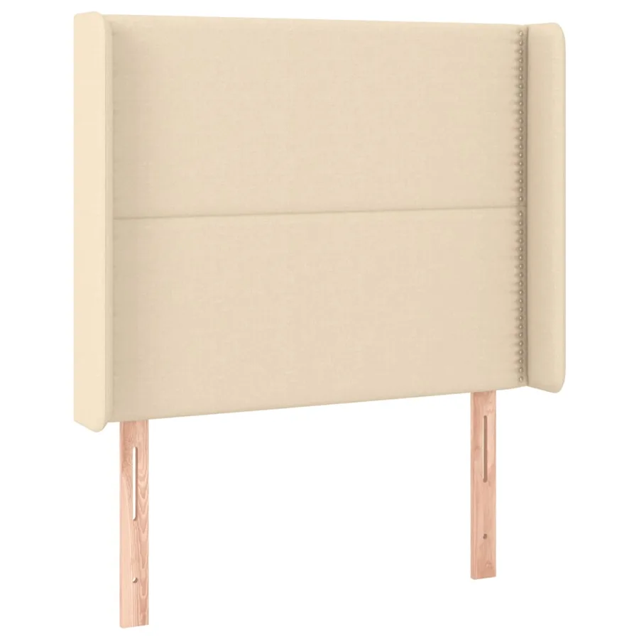 Sommier à lattes de lit matelas LED Crème 90x190 cm Tissu - 7