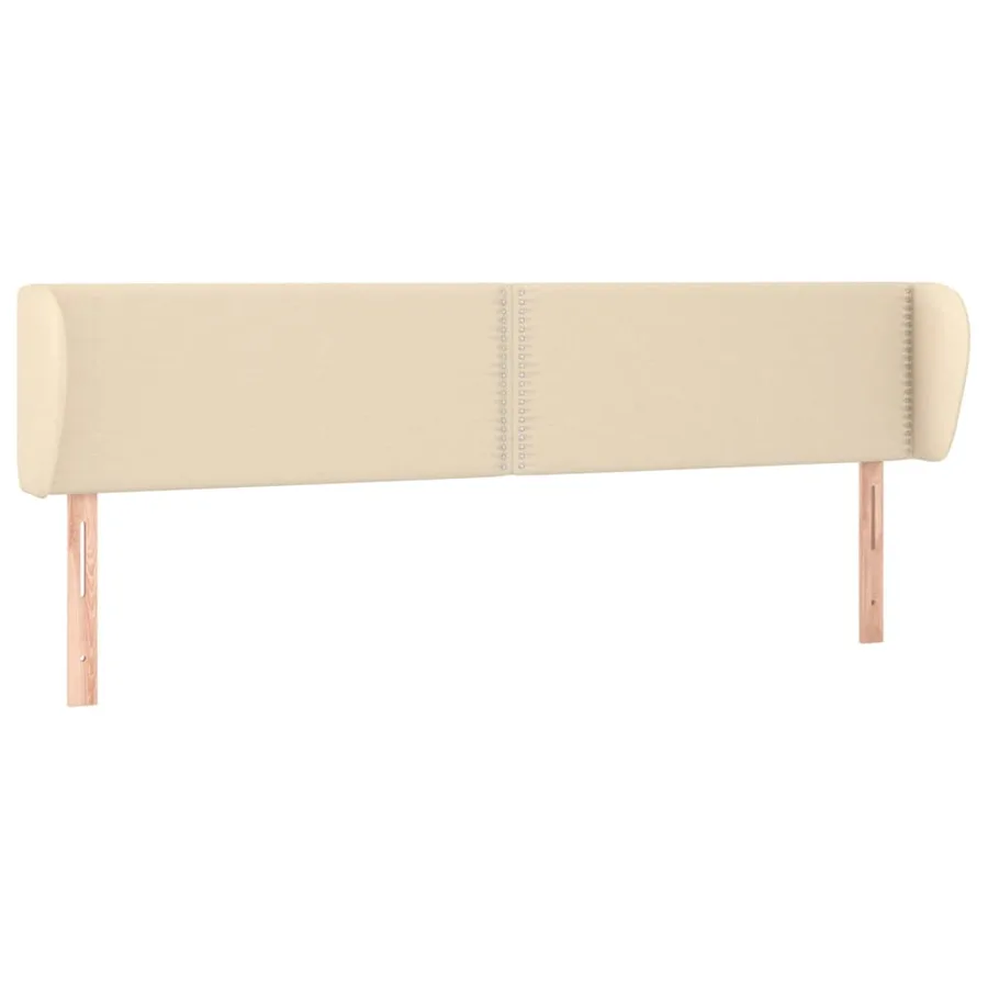 Tête de lit avec oreilles Crème 183x23x78/88 cm Tissu - 2