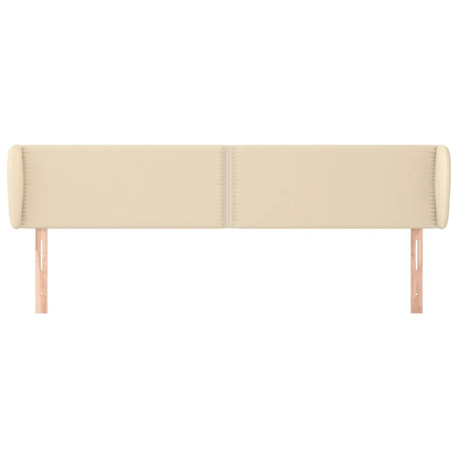 Tête de lit avec oreilles Crème 183x23x78/88 cm Tissu - 3