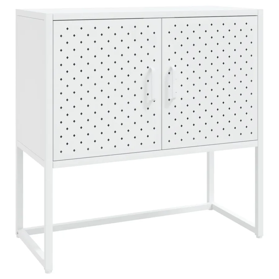 Buffet Blanc 75x35x75 cm Acier - 2