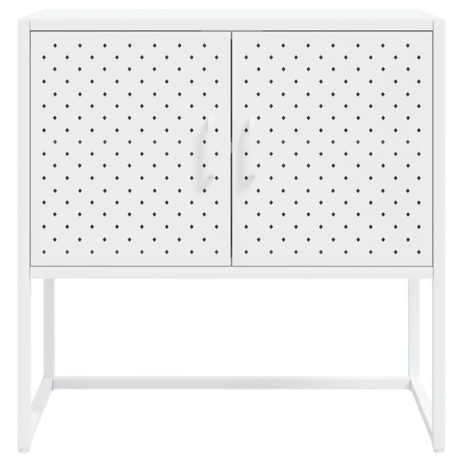 Buffet Blanc 75x35x75 cm Acier - 5