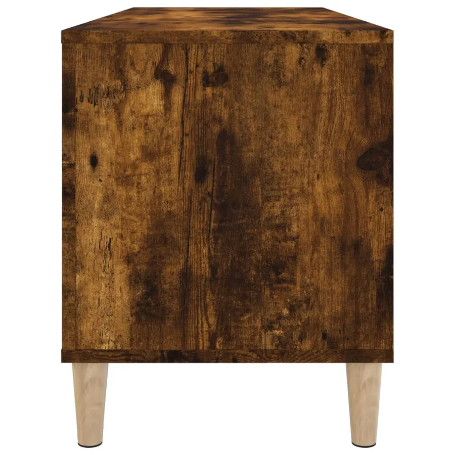 Armoire à disques chêne fumé 100x38x48 cm bois d'ingénierie - 6