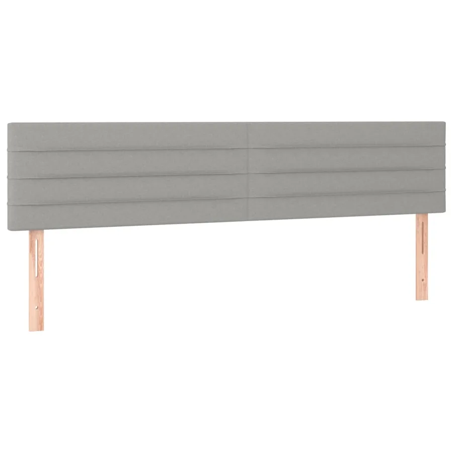 Sommier à lattes de lit avec matelas Gris clair 200x200cm Tissu - 6