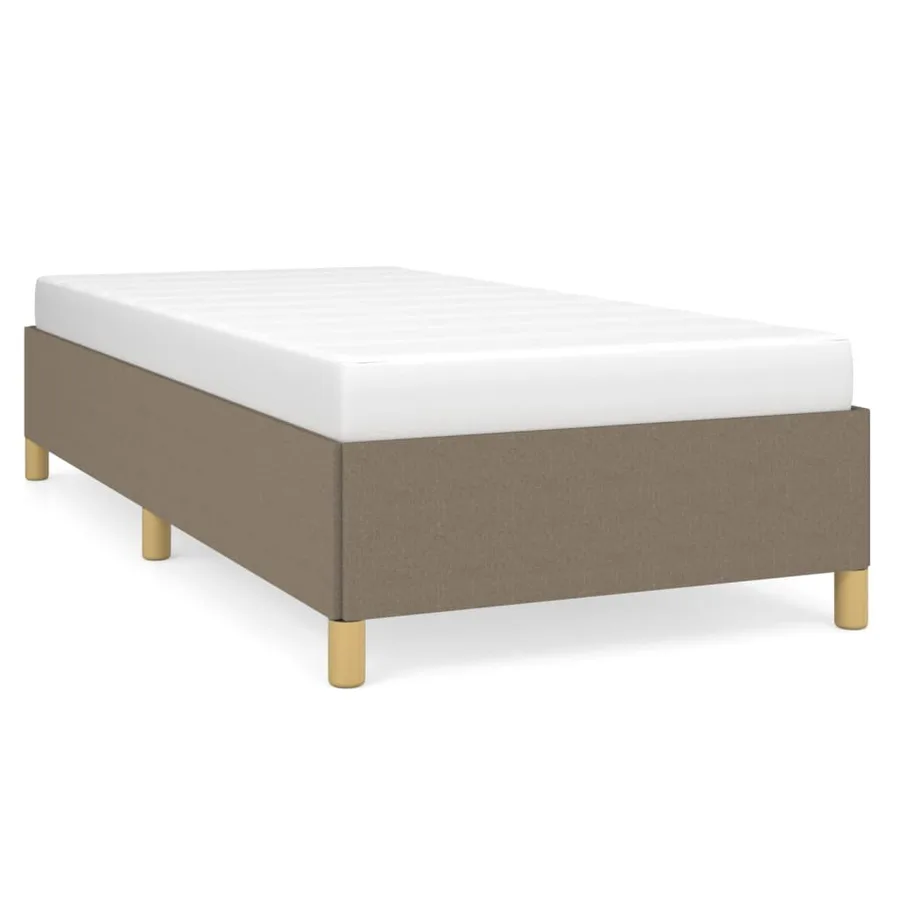 Cadre de lit sans matelas taupe 90x190 cm tissu - 2