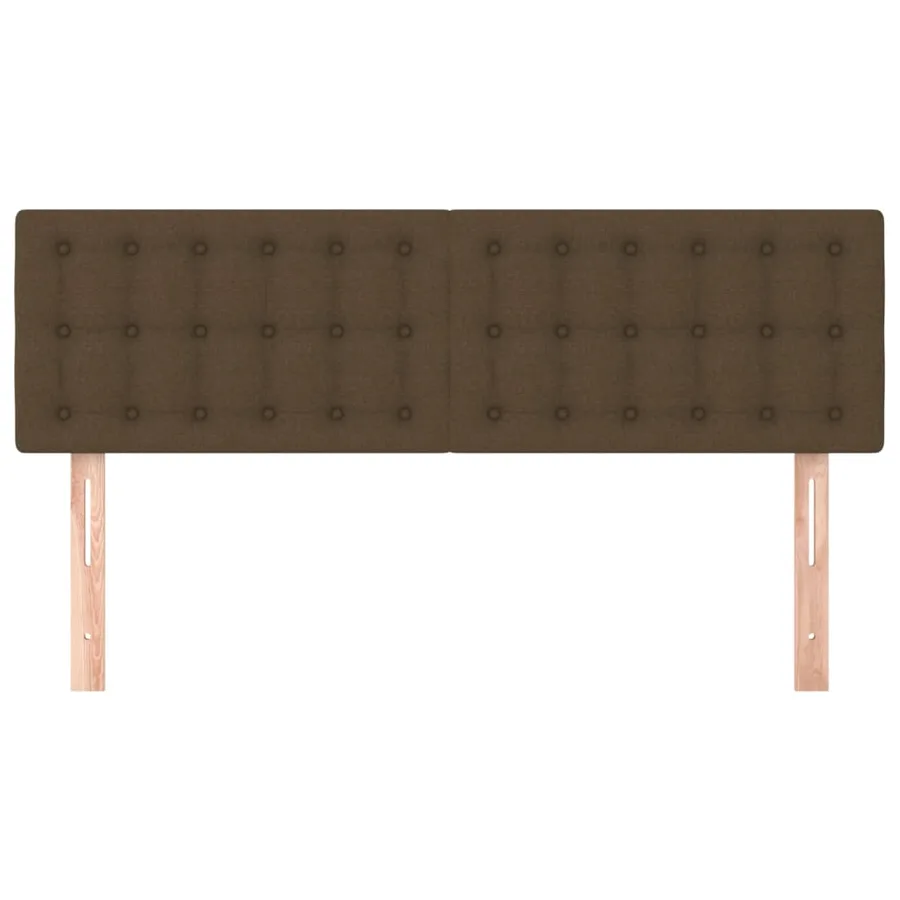 Têtes de lit Marron foncé 144 x 5 x 78/88 cm Tissu - 3