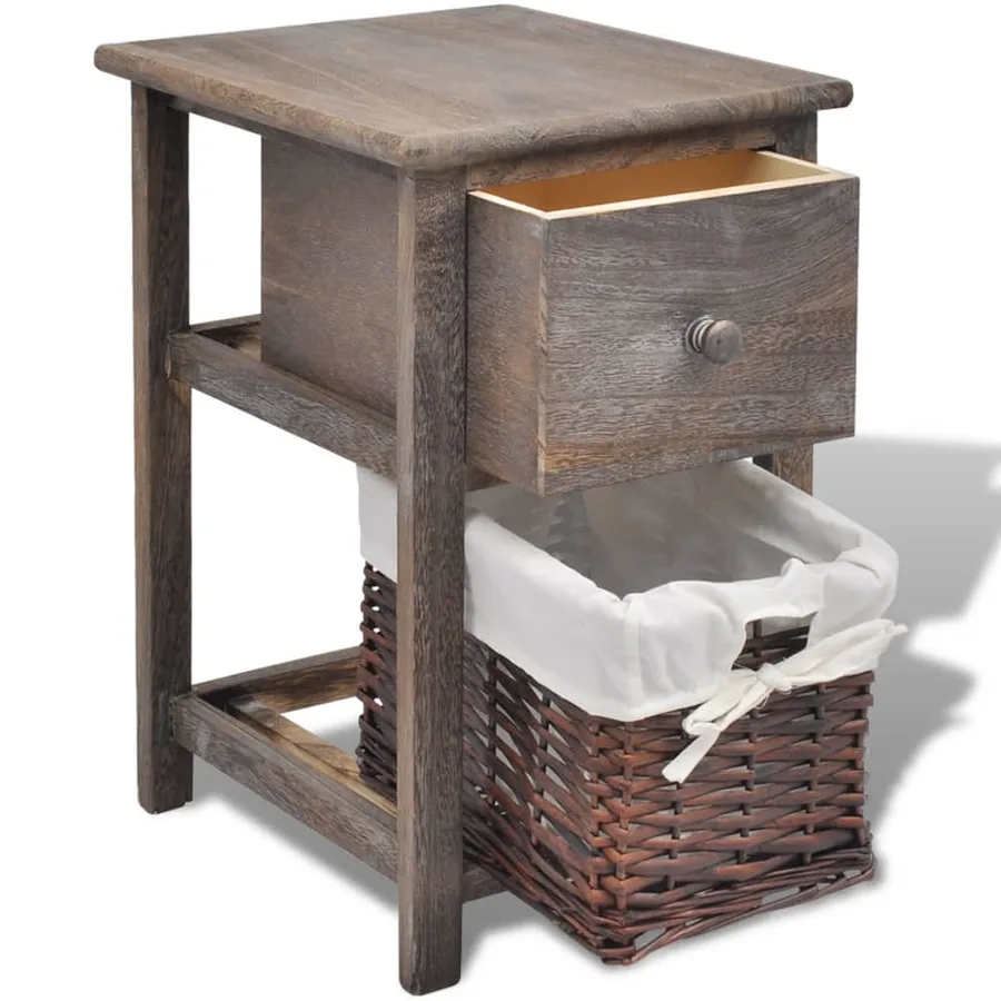 Table de chevet 2 pcs Bois Marron - 4